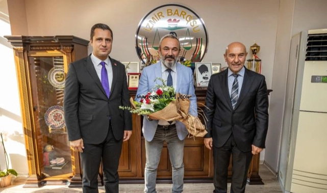 Soyer İzmir Barosu Başkanı Özkan Yücel'i ziyaret etti