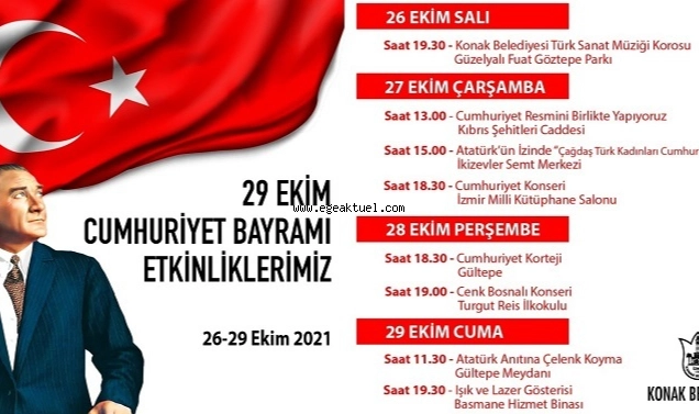Konak’ta Cumhuriyet Bayramı coşkusu