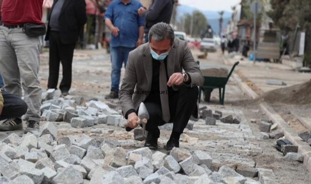Urla’da yol yapım çalışmaları