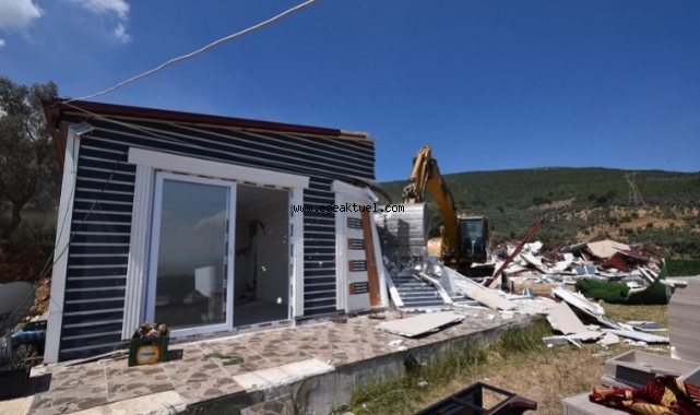 Torbalı’da hobi bahçelerinde yıkım başladı