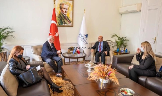 Yunanistan  Büyükelçisi Başkan Soyer’i ziyaret etti
