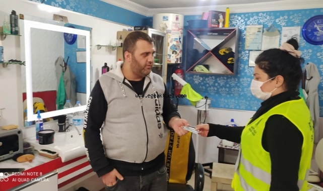 Bayraklı Belediyesinden berberlere can suyu