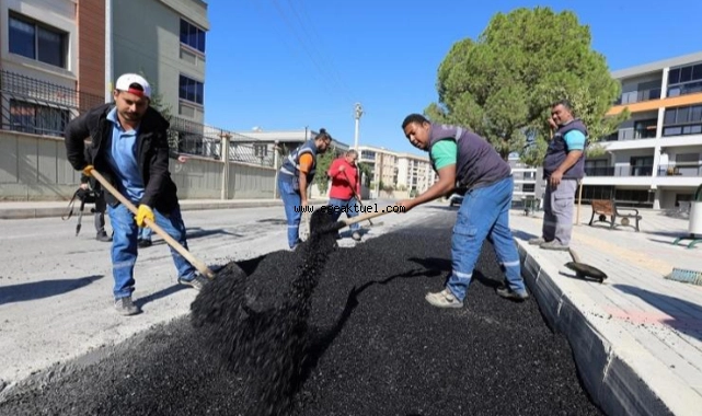 Gaziemir’de asfalt atağı; 2021 yılında 2 bin 500 ton asfalt serildi