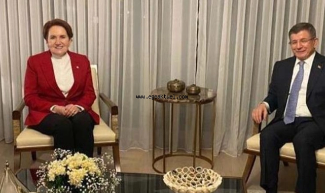 Akşener, Davutoğlu’nu evinde ziyaret etti