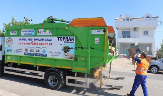 Karaburun’da atıklar kaynağında ayrışıyor