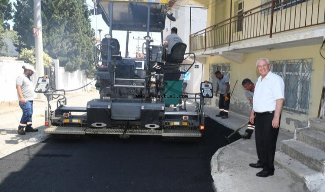 Karabağlar'da asfaltlamalar hız kesmeden sürüyor