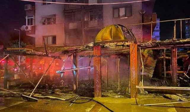İzmir’de korkutan iş yeri yangını