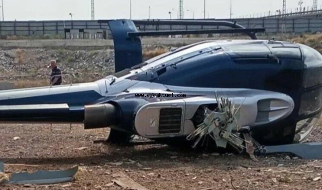 İzmir'de helikopter düştü