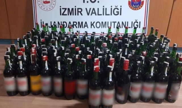 İzmir'de 2 bin 300 litre bandrolsüz şarap ele geçirildi