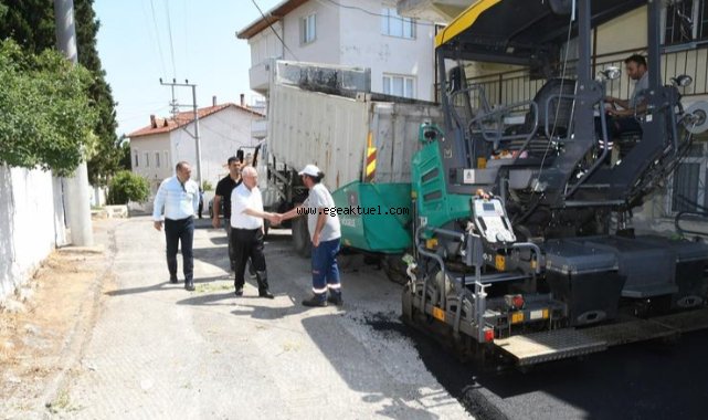Karabağlar'da binlerce ton asfalt serildi