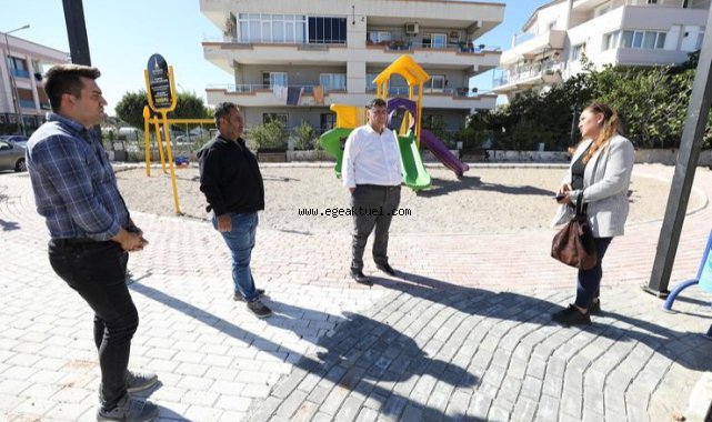 Menderes Belediyesi park ve yeşil alan çalışmalarına devam ediyor