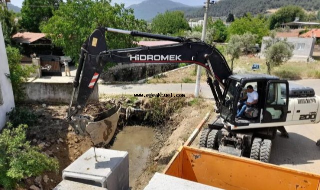 Menderes'te sel ve taşkınlara karşı çalışma