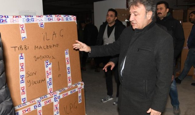 Bornova Belediyesi ve İş dünyasından tıbbi yardım malzemesi