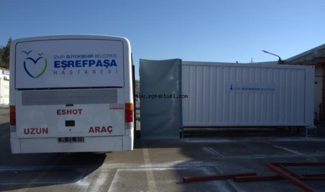 Deprem bölgesine mobil klinik ve konteyner ameliyathane