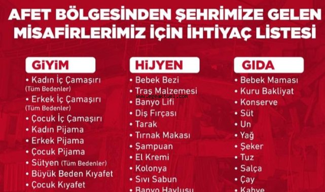 Efes Selçuk Belediyesi’nden kente gelen depremzedelere destek