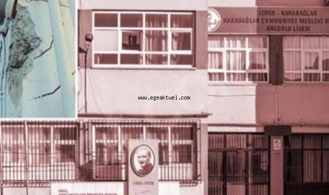 İzmir'de hasarlı binada eğitim: 'Can kayıplarının vebali yetkililerin olur'
