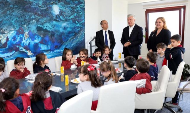 Minik Öğrencilerden Başkan Amca’ya Ziyaret