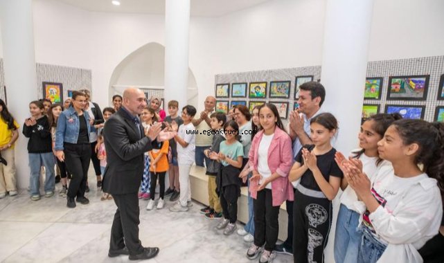 Çocuklar hayallerindeki mahalleyi resmetti