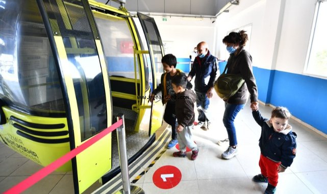 Teleferik tesisleri de projeye katıldı