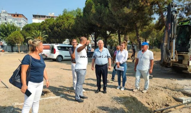 Uğur Mumcu Parkı hızla yenileniyor