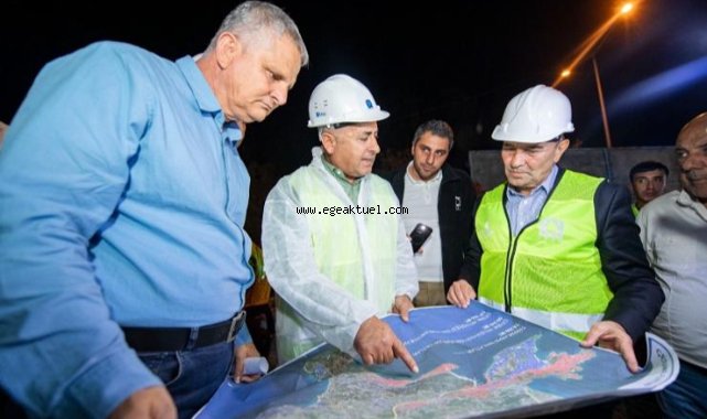 Başkan Soyer yer altında çalışan kanal işçilerini ziyaret etti