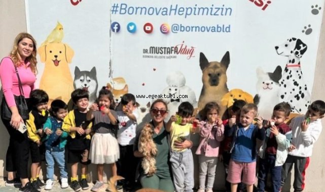 Bornova’da minik dostlar can dostlarıyla buluştu