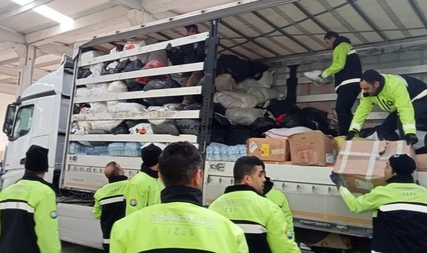 İzmir’den Hatay’a 244’üncü destek tırı gönderildi