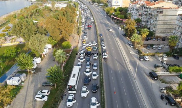 Bayraklı’da hayat iki dakikalığına durdu!