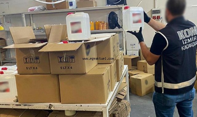 İzmir'de 40 ton sahte etil alkol ele geçirildi; 4 şüpheli tutuklandı