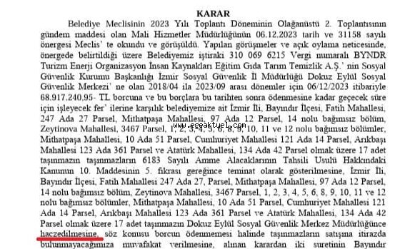 CHP Bayındır'dan açıklama: 17 taşınmaz haczedildi