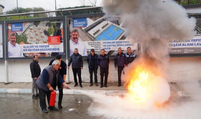 İzmir İtfaiyesi’nden Zabıta personeline yangın güvenlik eğitimi verildi