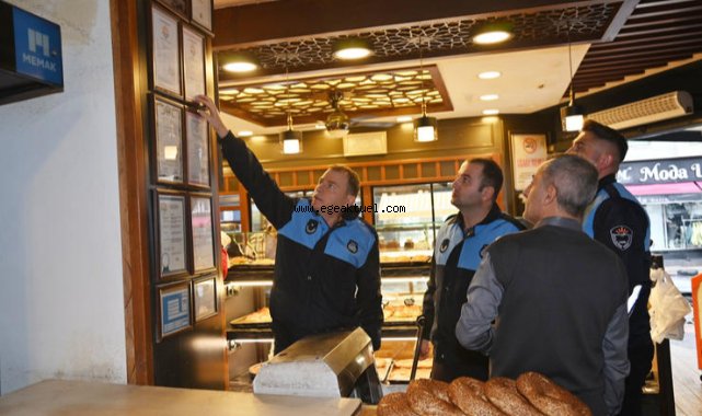 Karabağlar'da yılbaşı denetimleri sürüyor