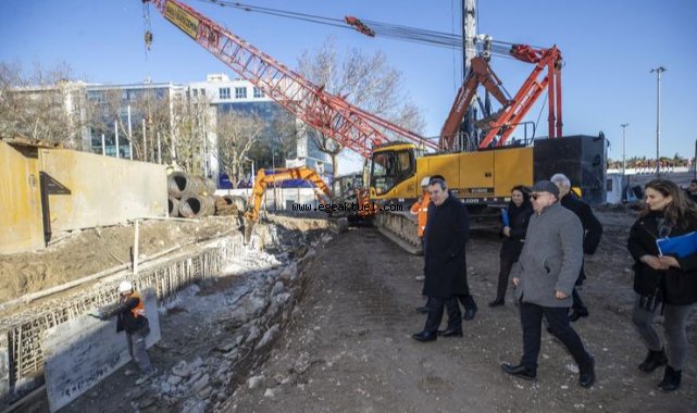 Başkan Batur’dan yeni bina alanında inceleme