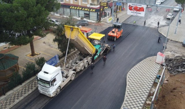 Menderes’te Yoğun Yol Çalışması