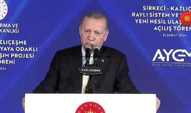 Erdoğan ,Açılış Töreni'nde konuştu.
