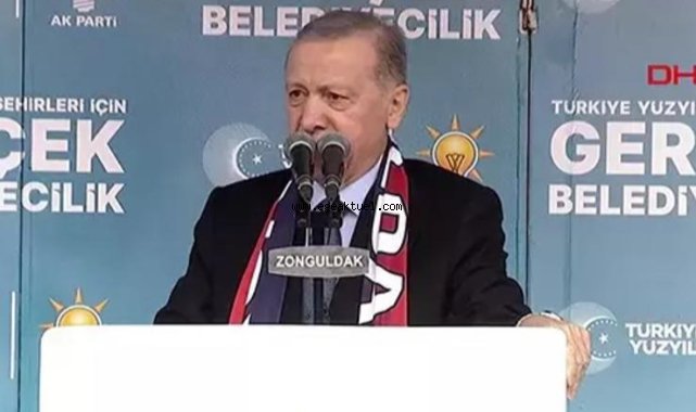 Erdoğan seçim startını Zonguldak'ta verdi: