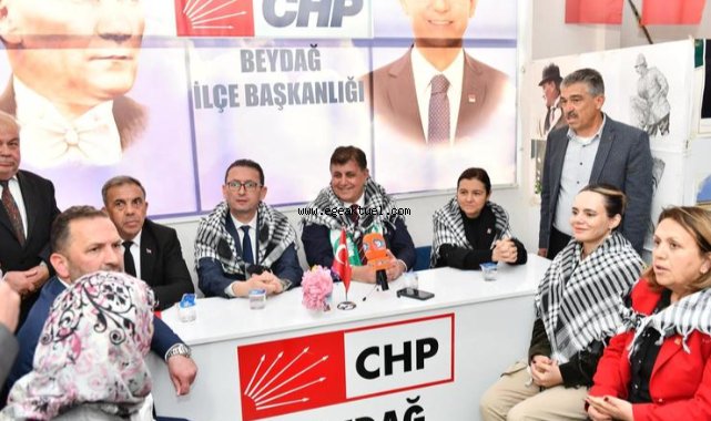 Başkan Tugay'dan Beydağ'a soğuk hava deposu ve greyder sözü