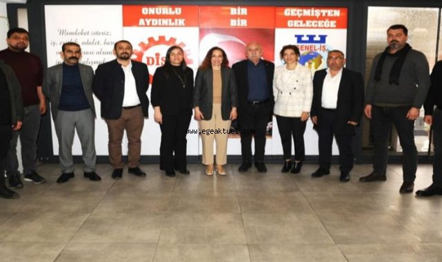 CHP Karşıyaka Adayı Ünsal sendika temsilcileriyle buluştu