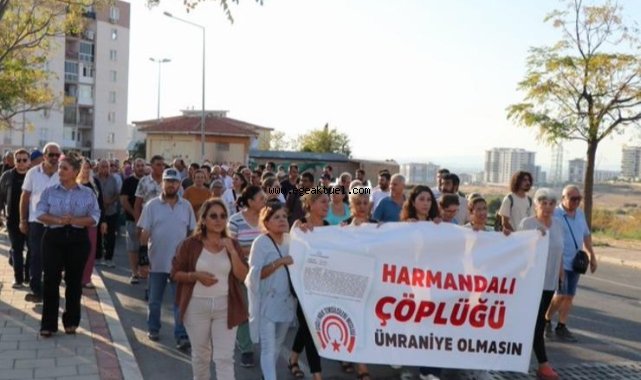 Çiğlililer Harmandalı çöplüğünün kaldırılması için yürüyüş yaptı