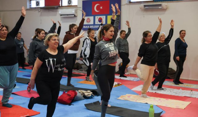 Bucalı kadınlar güne zinde başlıyor
