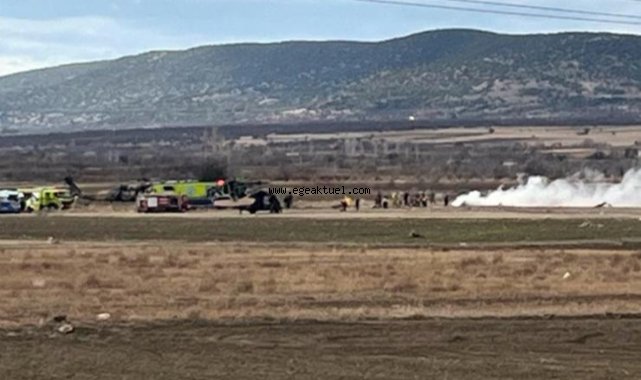 Isparta'da askeri helikopter düştü
