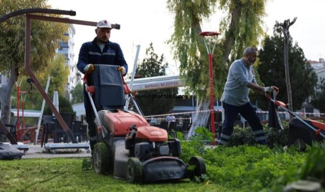 Bayraklı'da parklara kapsamlı bakım
