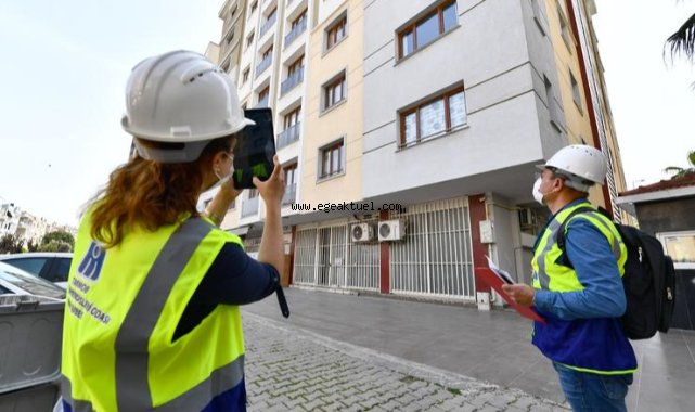 İzmir'de Bornova ve Bayraklı'da binaların üç boyutlu analizleri yapıldı