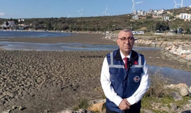 Seferihisar Belediyesi'nden tedirgin eden görüntüye ilişkin açıklama; Deniz çekilmesi tehlike değil