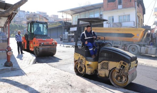 İzmir’de asfalt seferberliği devam ediyor