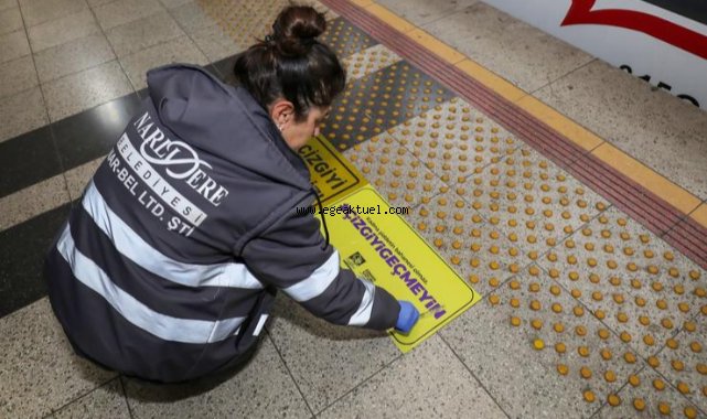Narlıdere'den İzmir Metro'da Güçlü Mesaj: #Çizgiyigeçmeyin