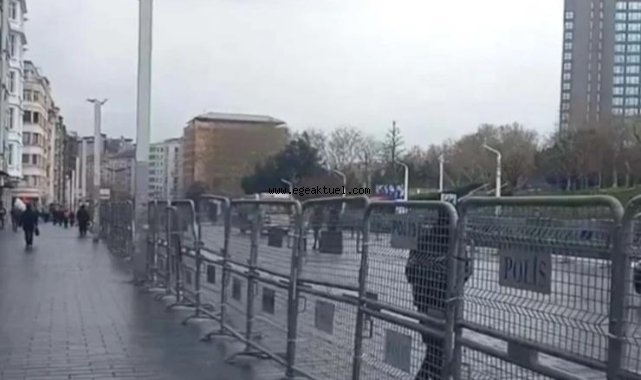 Taksim'de 'İmamoğlu' ablukası