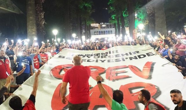 İzmir Büyükşehir Belediyesinde yaklaşık 23 bin işçi greve gitti