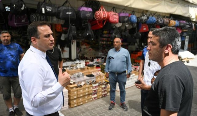 Başkan Eşki'den Çamdibi esnafına ziyaret