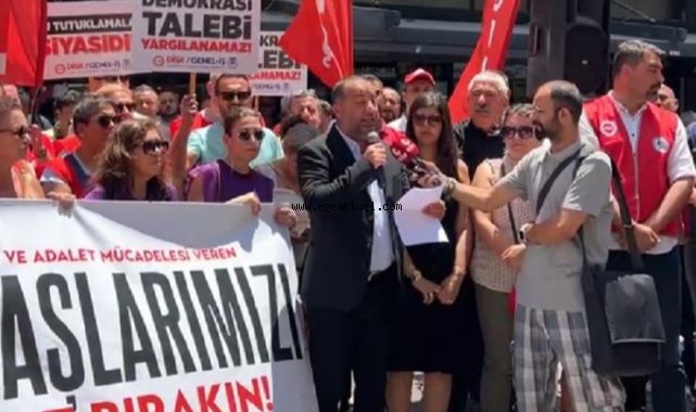 DİSK'ten Alsancak'ta açıklama: "Muhalif olanı cezalandırmak istiyorlar"